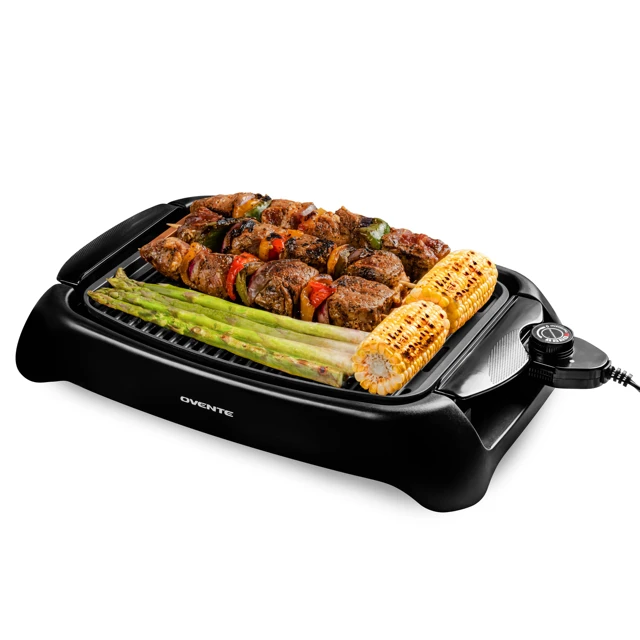 Hamilton Beach Electric Indoor Searing Grill with Viewing Window, Removable  Easy to Clean Nonstick Plate, 6-Serving, Extra-Large Drip Tray, Stainless