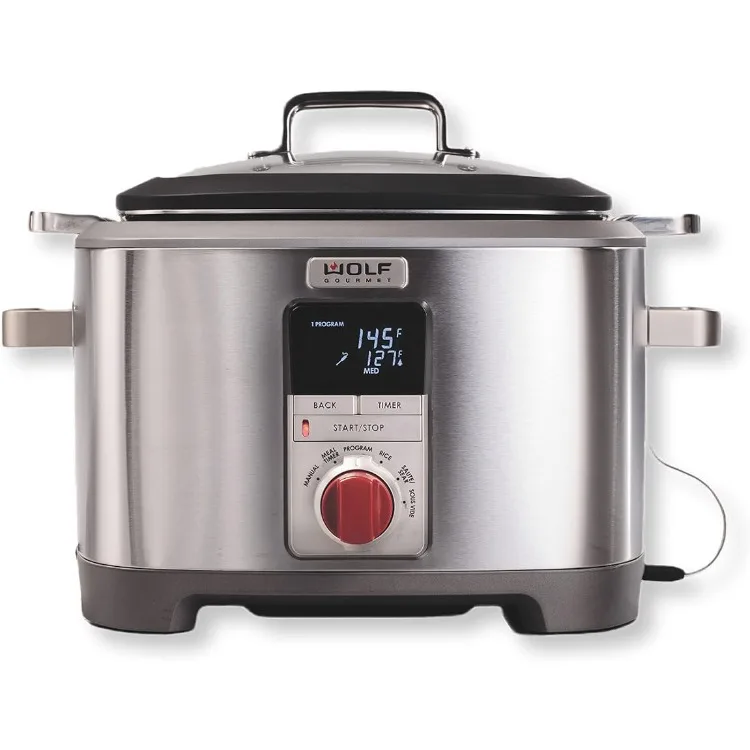 

Programmable 6-in-1 Multi Cooker with Temperature Probe, 7 qrt, Slow Cook, Rice, Sauté, Sear, Sous Vide