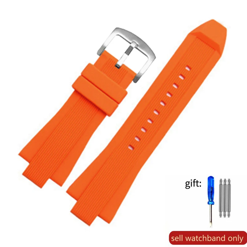 High-Quality Men's Silicone Rubber Watch Strap, 29-13mm