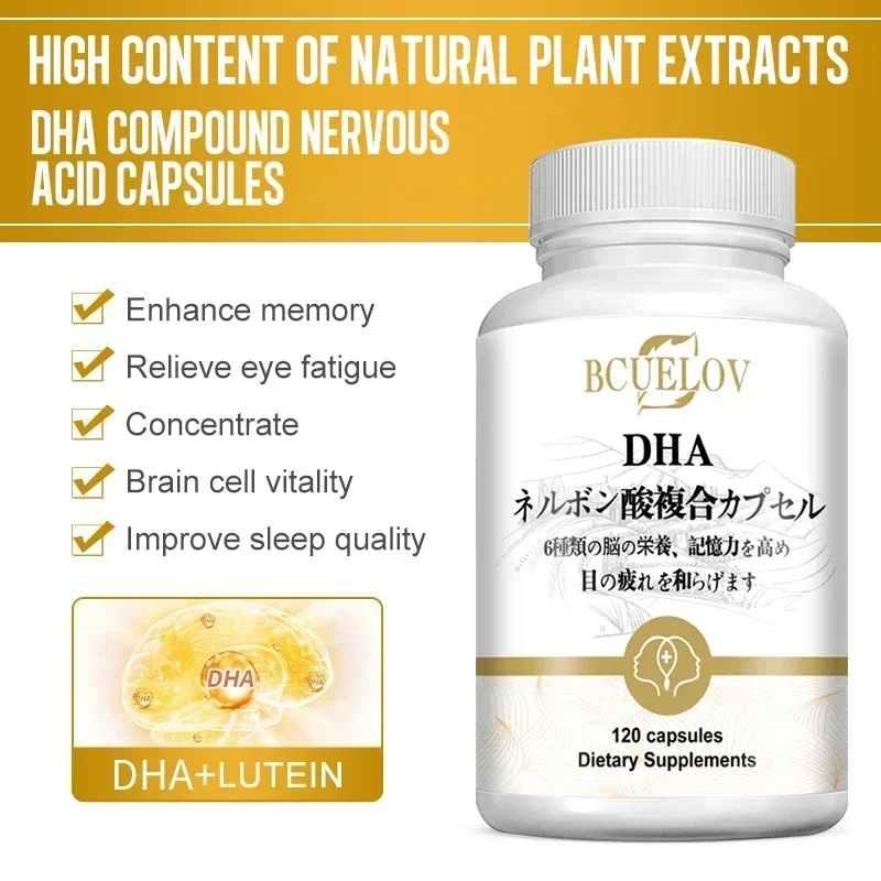 

DHA Supplement – Helps with Brain Cognitive Function and Eye Health, Fights Fatigue & Improves Alertness