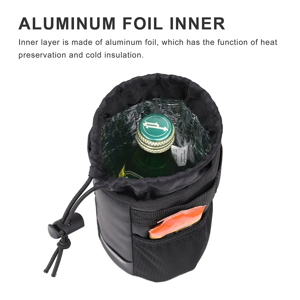Insulated Bike Water Bottle Holder - Handlebar Pouch & Carrier Accessory