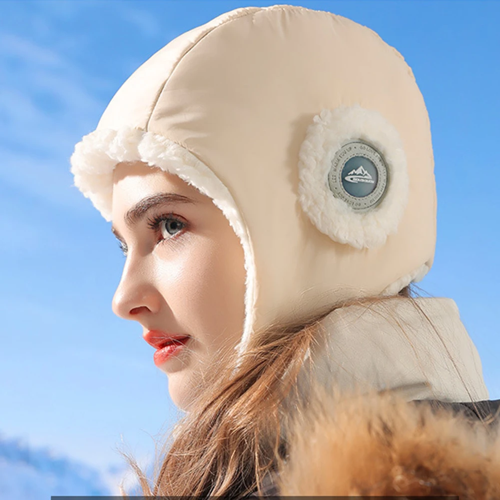 Ski Hat Windproof Winter Skiing Cap with Goggles and Face Mask Ear Protection Hat for Skiing Climbing Cycling