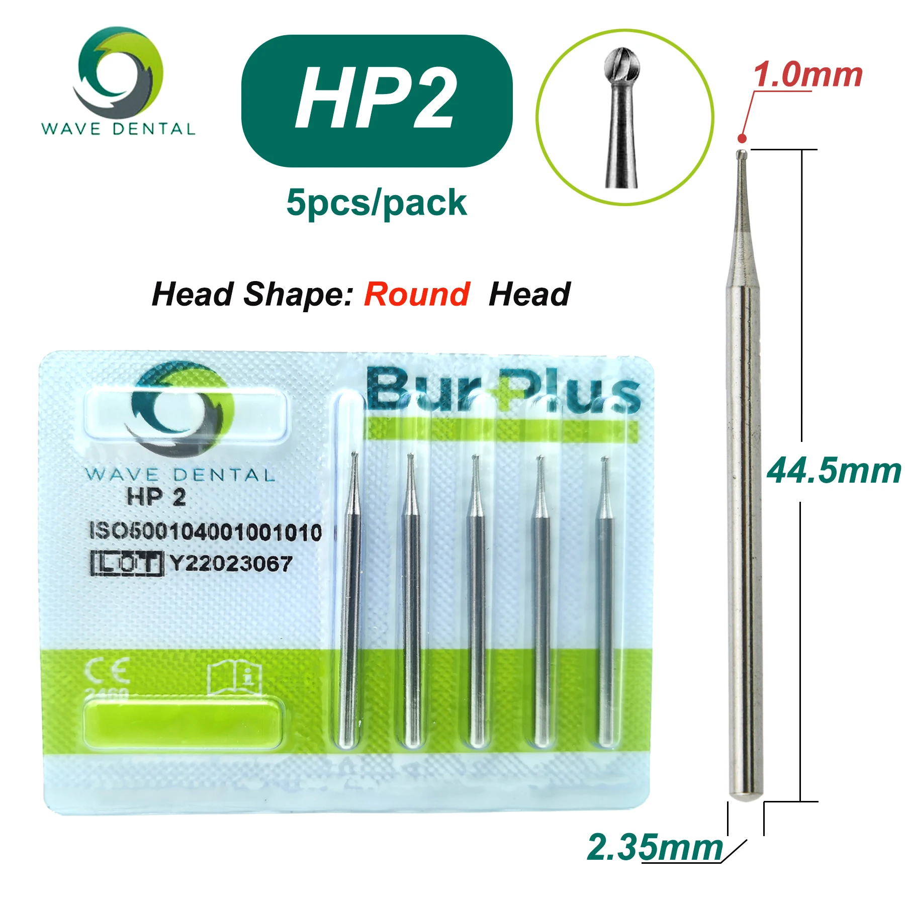 Welle Zahn bohrer runde Wolfram karbid bohrer Zahn bohrer für gerade Nase Kegel Handstück HP 0,5 bis 2,7mm 5 teile/paket – Detail 7