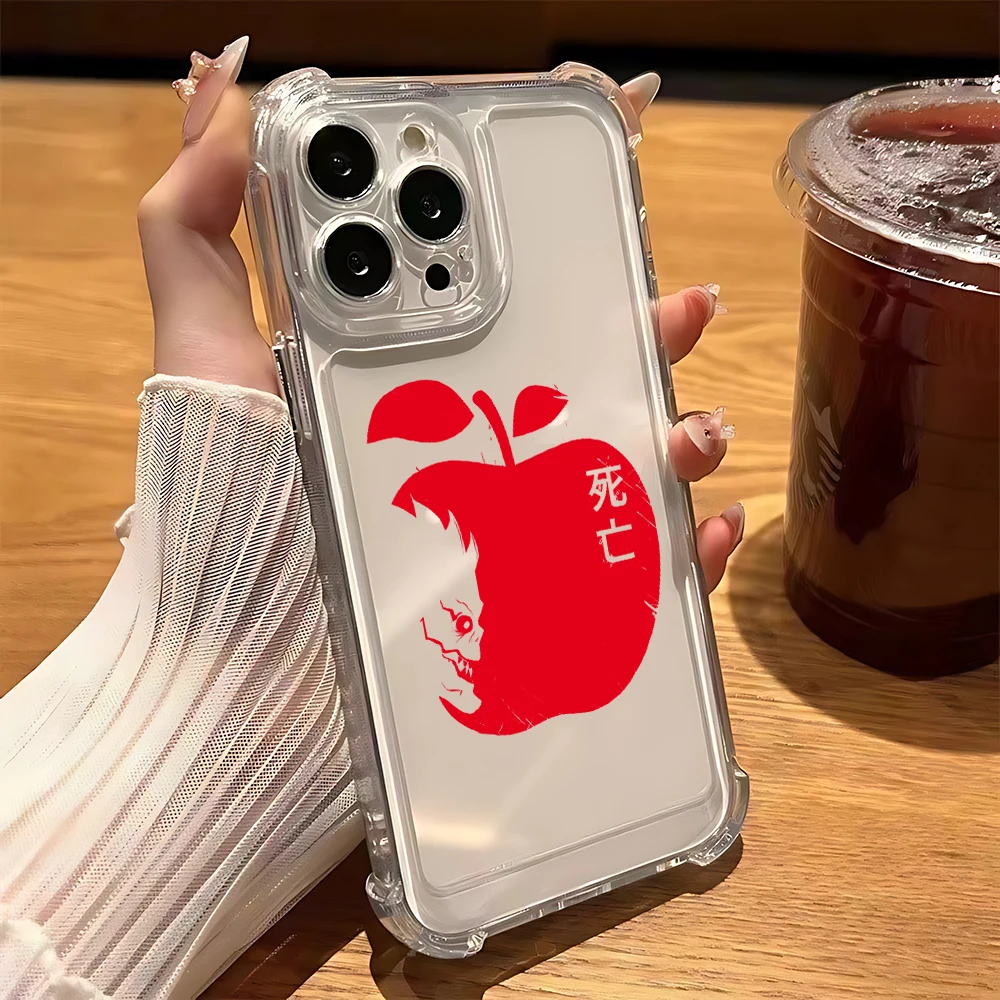 Stylish Transparent Anti-Fall Anime Phone Case - Death Note Design