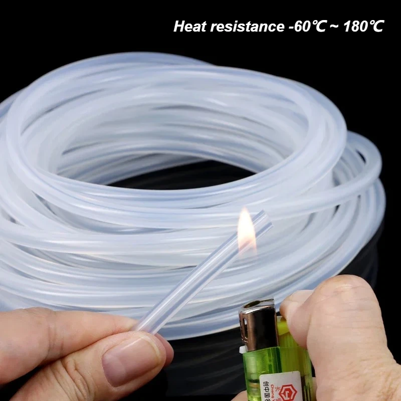 Food Grade Peristaltic Pump Hose Transparent Tasteless High Temperature Resistant Water Dispenser Silicone Tube Household 1~10M
