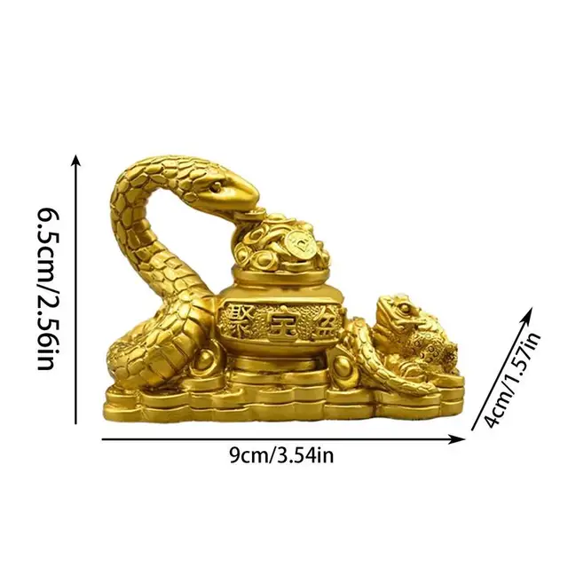 Year of The Snake Statue Feng Shui Sculpture Resin Craft Chinese lunar New Year Feng Shui Figurine office desktop Decoration 6