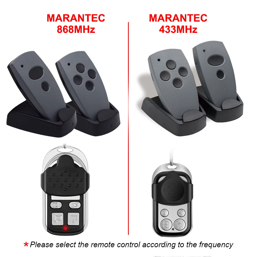 Telecomando per Garage MARANTEC 868 MHz / 433MHz per Digital D302 D304 D313 433 D323 D382 D384 131 868 comando 211 212 214 221