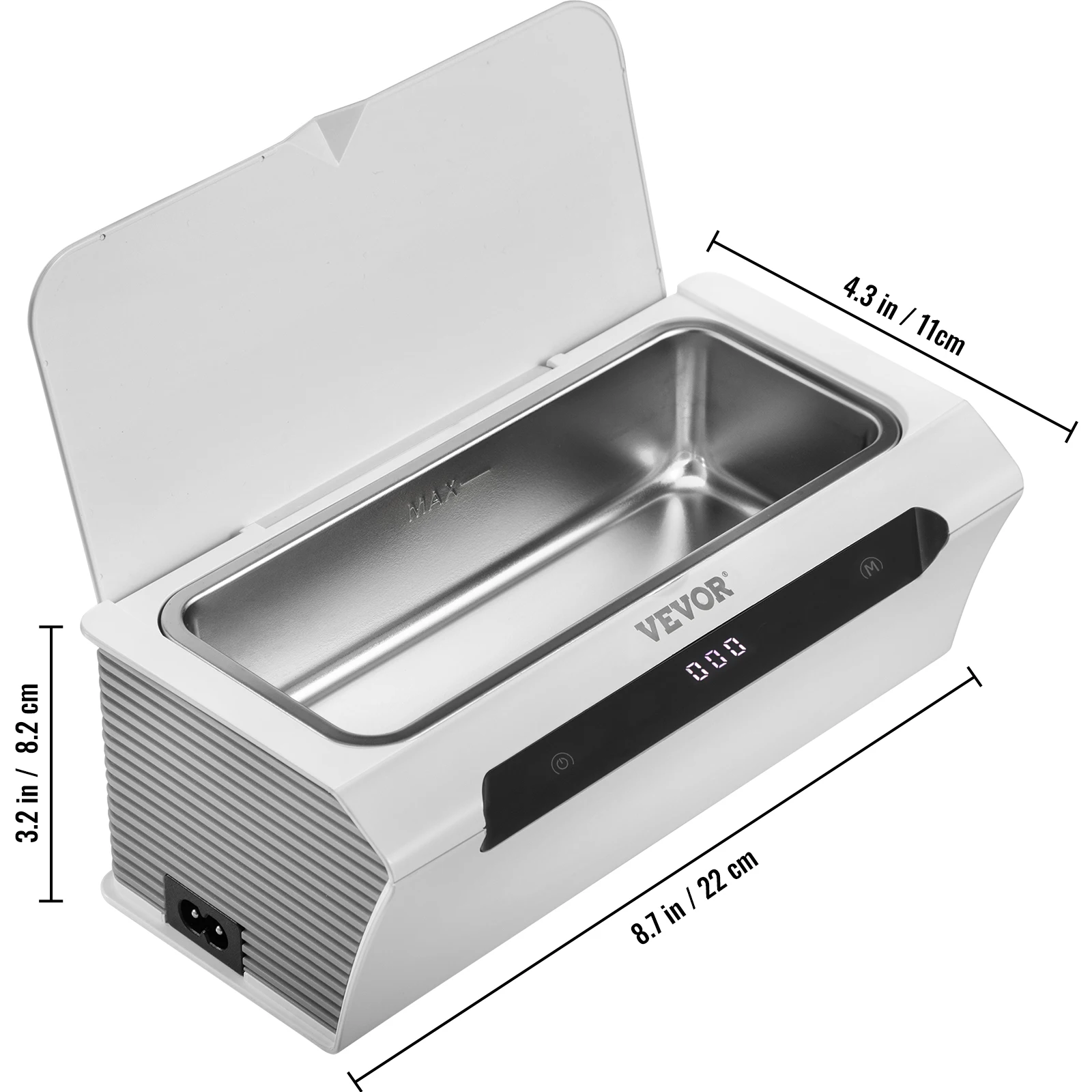 VEOVR 500ml Ultrasonic Cleaner Mini Portable Washing Machine Ultrasound Bath Sonic Cleaning Devices for Glasses Home Appliances - Image 6