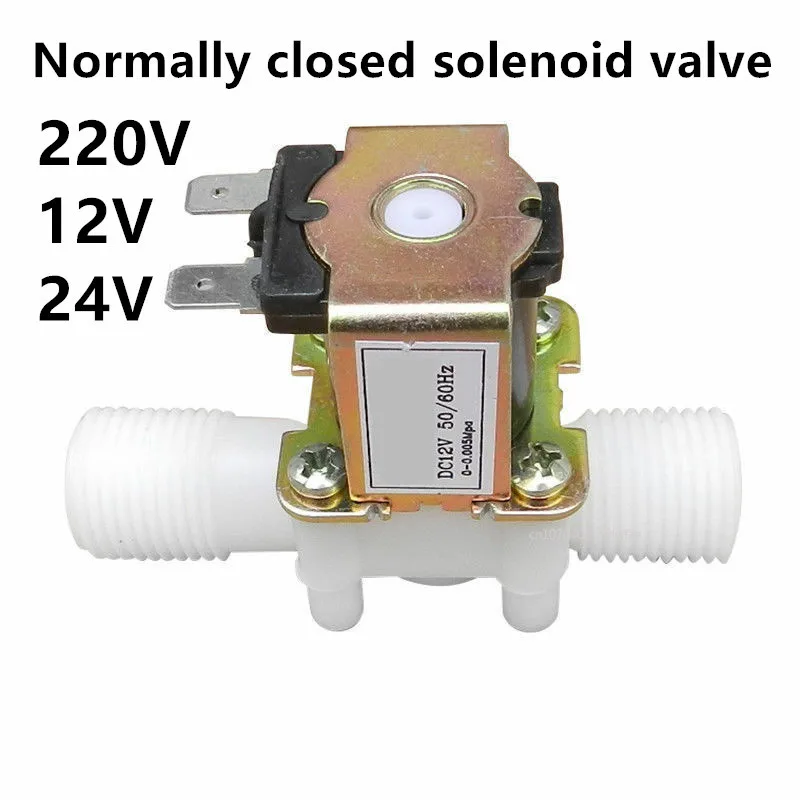 Elettrovalvola In Ottone 12V DC G3/4 Normalmente Chiusa Per Acqua - Alta Portata - 2