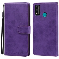 Leather Wallet Flip Phone Case - for Honor 9X Lite (Purple)