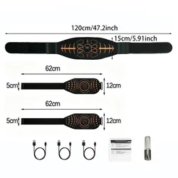Smart Electric Muscle Stimulator Toning Belt - Portable Slimming Massager (1Abs belt and 2Arm)