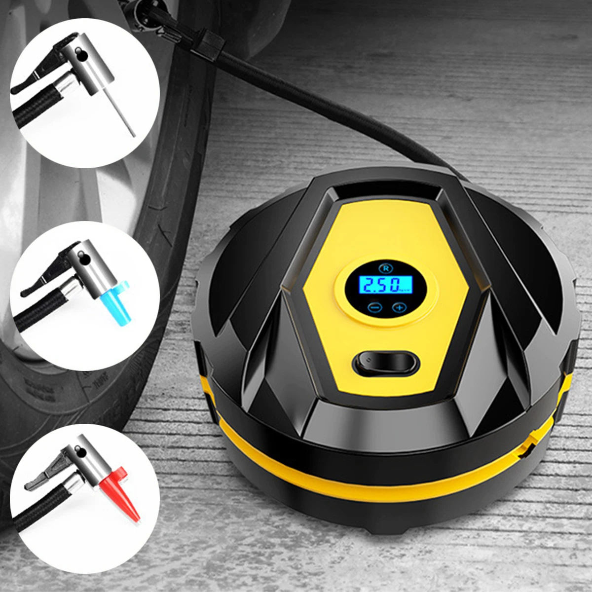 

Air Compressor Tire Inflator 12V Car Tyre Fast Inflator Pump Portable Digital Tire Inflator for Car Tires Bicycles Basketball