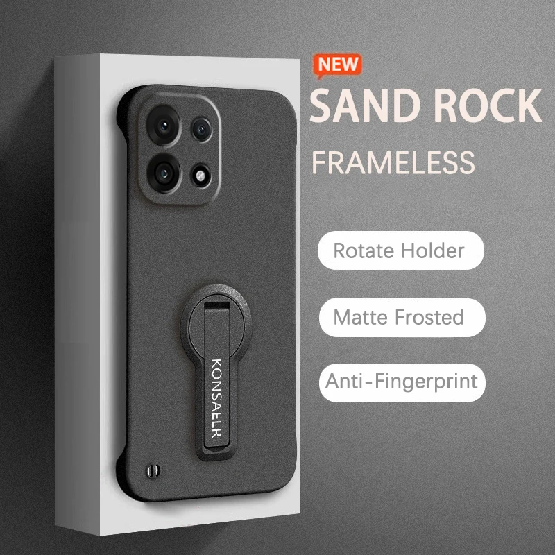 Borderless 360° Shockproof Bracket Cover Bumper Case