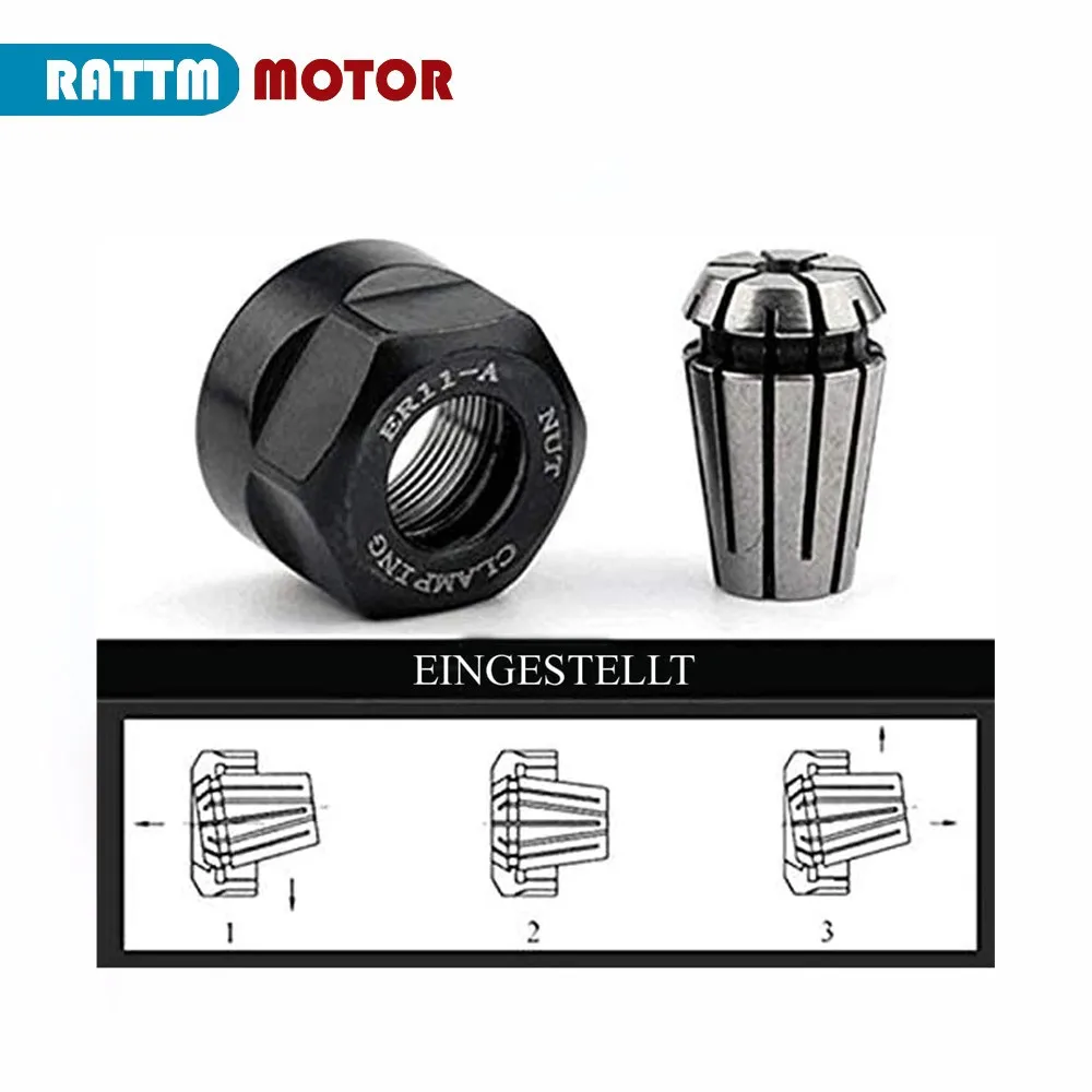 Spindle Motor Collet Extension Rod ER11 3mm 4mm 5mm 6mm 8mm for CNC Engraving Machine