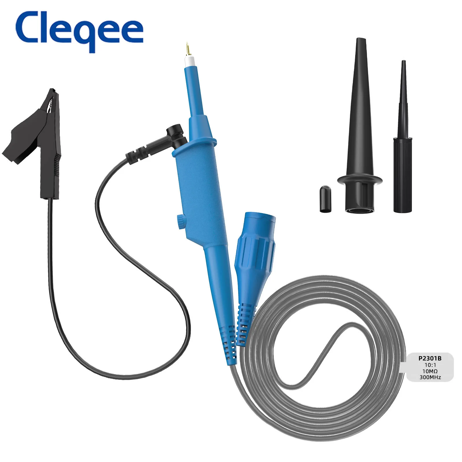 

Датчик осциллографа Cleqee P2301B 300 МГц с зажимом «крокодил», защитная крышка BNC, зажим-зонд для Tektronix HP X10 10:1