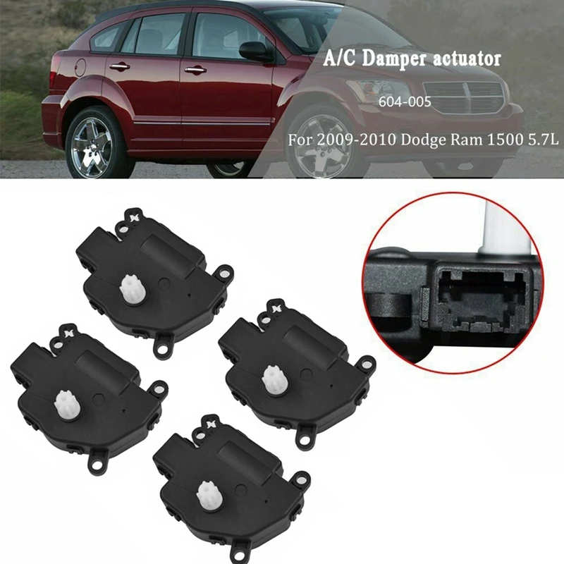 

4PCS Car HVAC A/C Heater Blend Door Actuator 604-005 68089742AA For Dodge Ram 1500 2500 3500 2011-2019 68448026AA