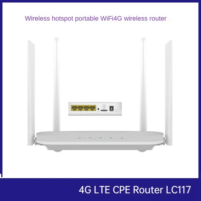 LC117 4G CPE 4G Wifi Router SIM Card Hotspot CAT4 32 Users RJ45 WAN LAN Wireless Modem LTE Router EU Plug (LC117-EU) 4