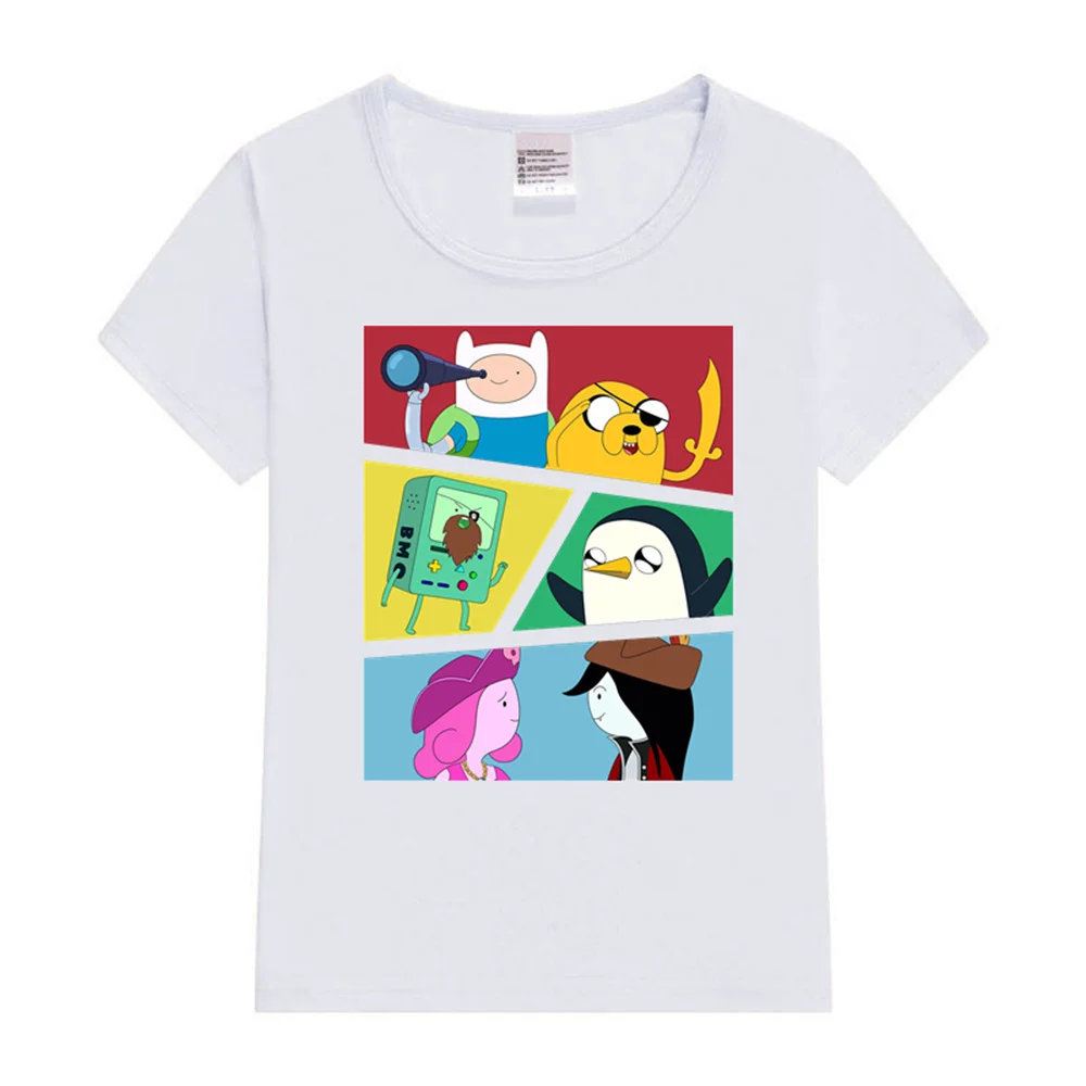 Adventure Time Pirates Kids T-Shirt Print Children T-Shirt Kawaii Boy Girl Tee Shirts Fashion Harajuku Cute Cartoons Funny Tops 4