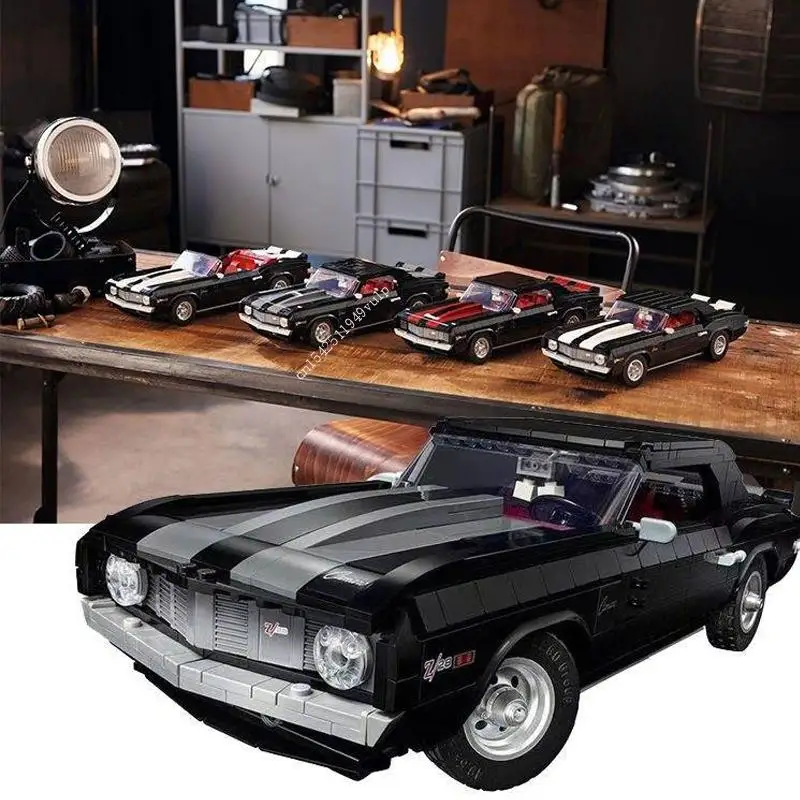 Новый набор MOC Шевроле Camaro Z28, совместимый с 10304s высокотехнологичные модели игрушечных автомобилей, набор строительных блоков для взрослых, 1456 шт. в подарок