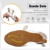 DKZSYIM Women Latin Dance Shoes Rhinestone Ballroom Party Lace-Up Tango/Salsa Dancing Shoes High Heels 6-10CM Soft Suede Sole 3