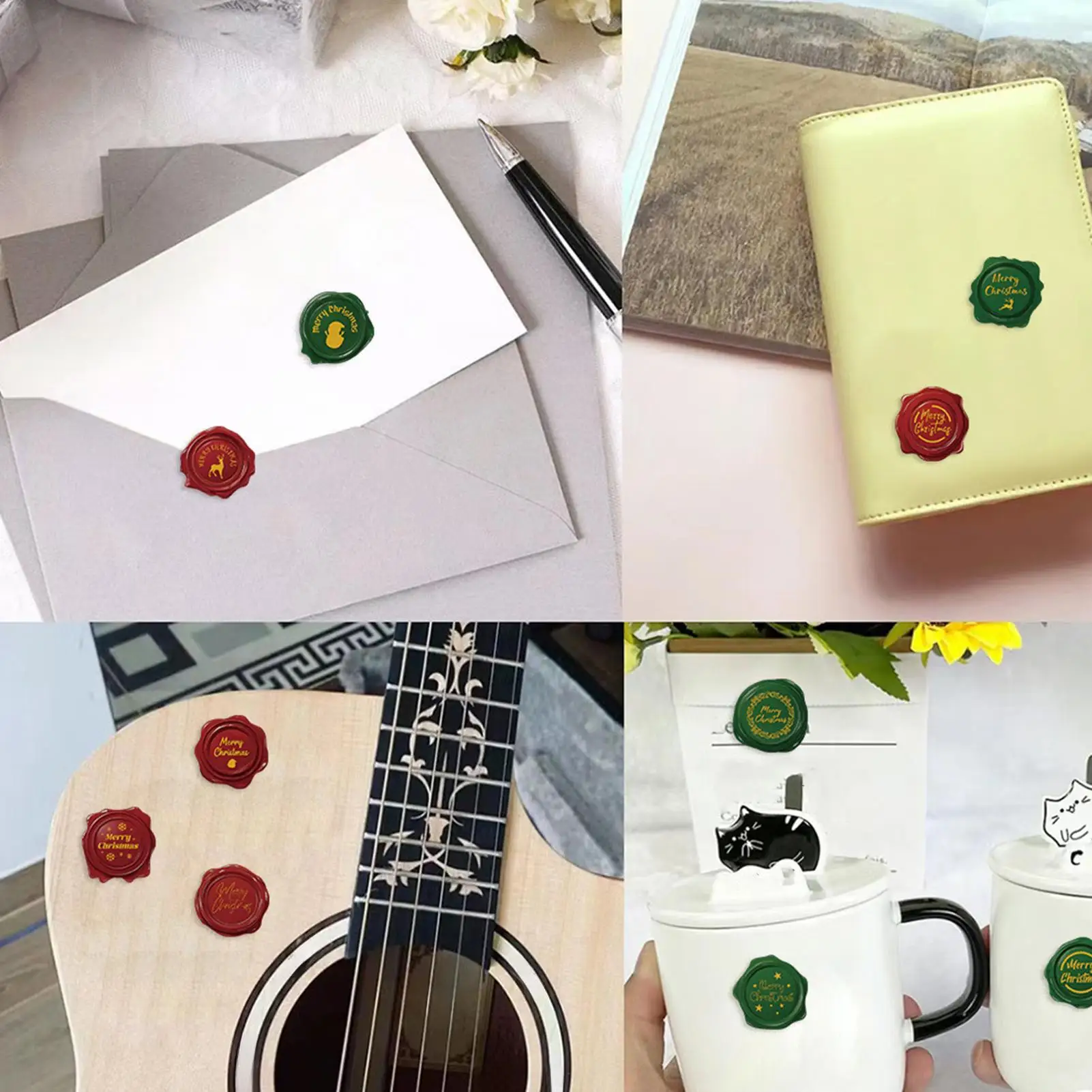 Christmas Envelope Seal Stickers 500 Pieces Holiday Decals Decorative Packaging Seal Sticker Label For DIY Craft Lovers Stocking