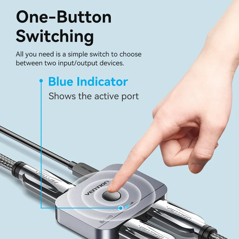 Vention 8K UHD Bi-Directional HDMI Switcher/Splitter
