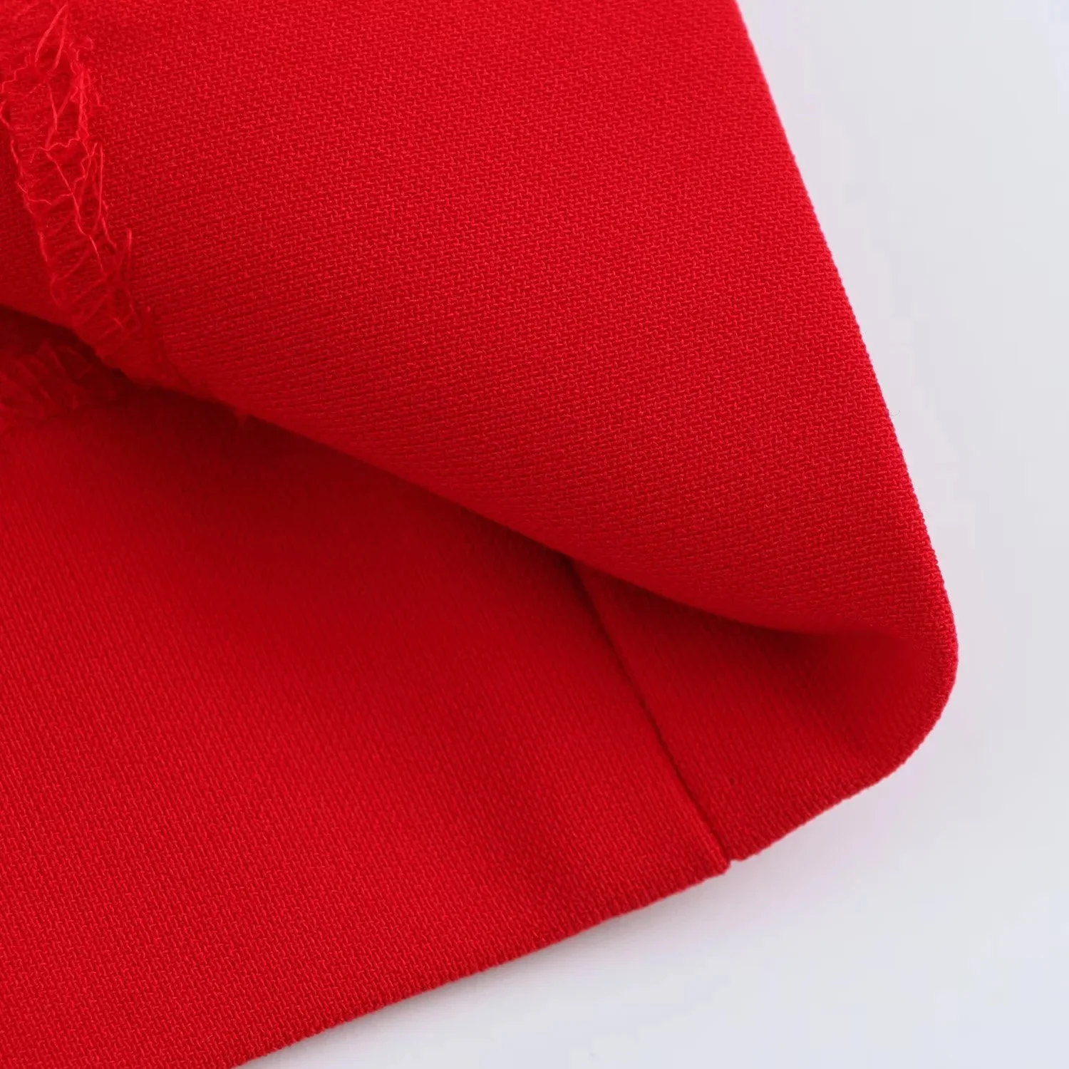 Lady Chic Red Vest Blazer Suit V Neck Sashes Sleeveless Blazer High Waist Wide Leg Pants Fashion Summer Sets