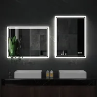 LUVODI Illuminate LED Backlight Bathroom Mirror Frameless Dimmable Defog Bath/Shower/Shaving Mirror 1