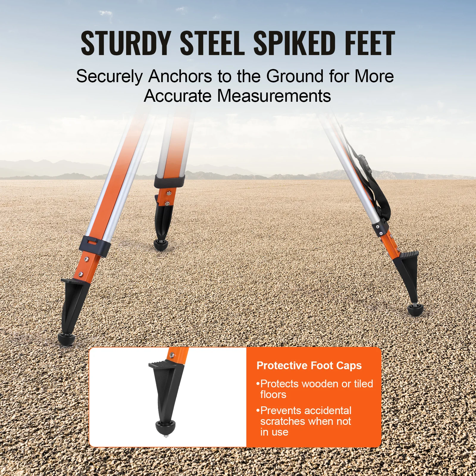 Laser Level Tripod Stand Thread Mount Height Adjustment Heavy Duty Survey Tripod Level Bubble & Diffusion Limiter SucceBuy