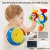 Baby Bath Toy Wall Sunction Cup Track Water Games Bathroom Monkey Caterpilla Bath Shower Toy for Boys Girls Christmas Gifts 4
