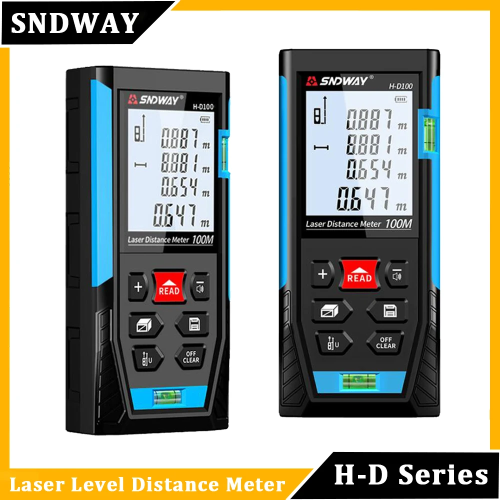 

Лазерный уровень SNDWAY H D510 D710 D100, измеритель расстояния с уровнем, дальномер, цифровая рулетка, мини лазерный измерительный дальномер