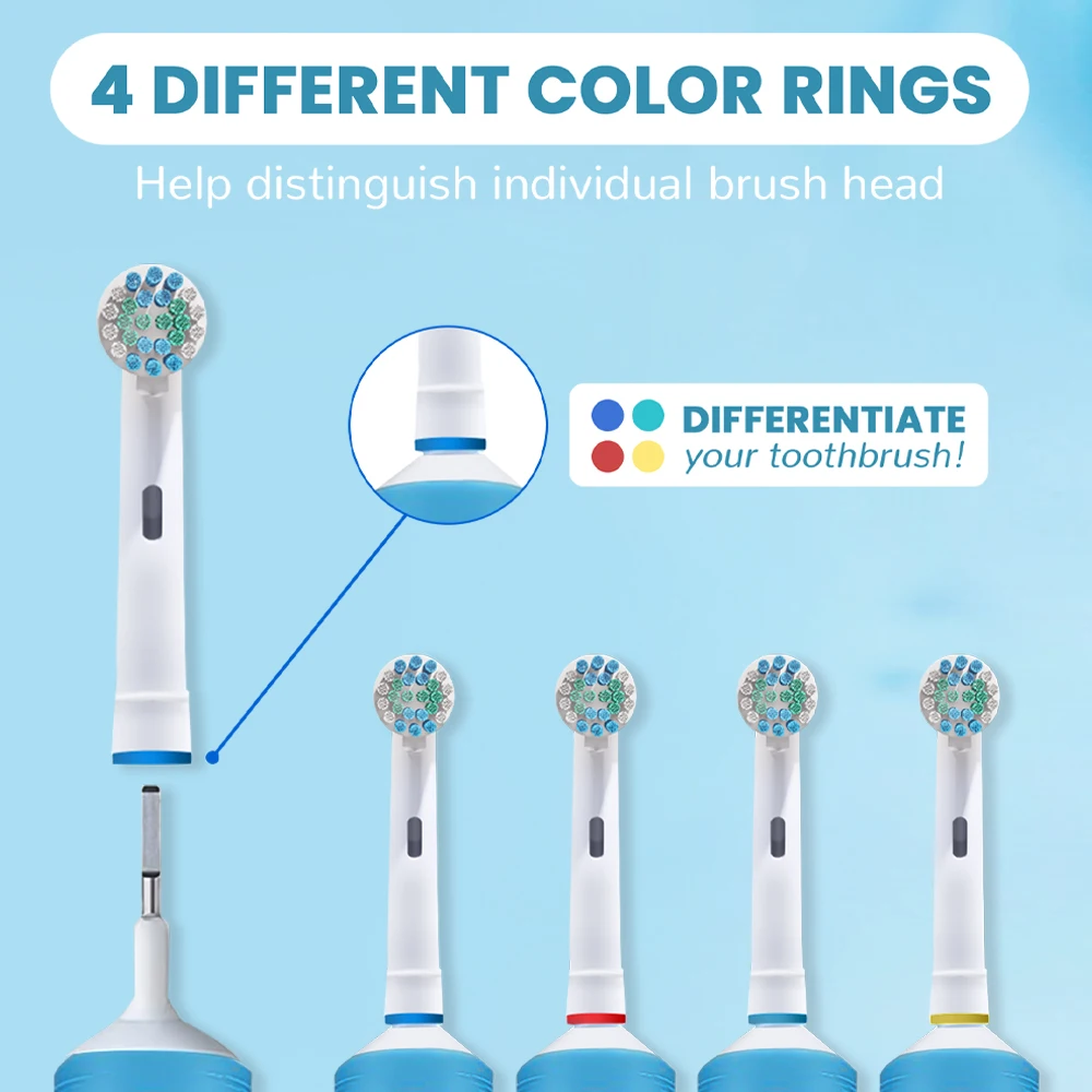 8 Pcs Replacement Toothbrush Heads Compatible with Oral B Braun Professional Electric Brush Heads 1000 1500 6000 7000 7500 9600