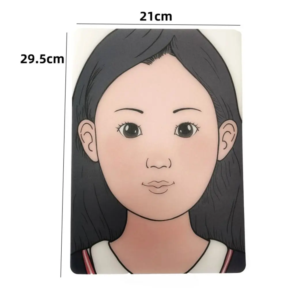 재사용 가능한 메이크업 연습 템플릿, 초보자 무대 플라스틱 바디 페인팅 용품, 초보자용 세척 가능한 얼굴 연습 보드