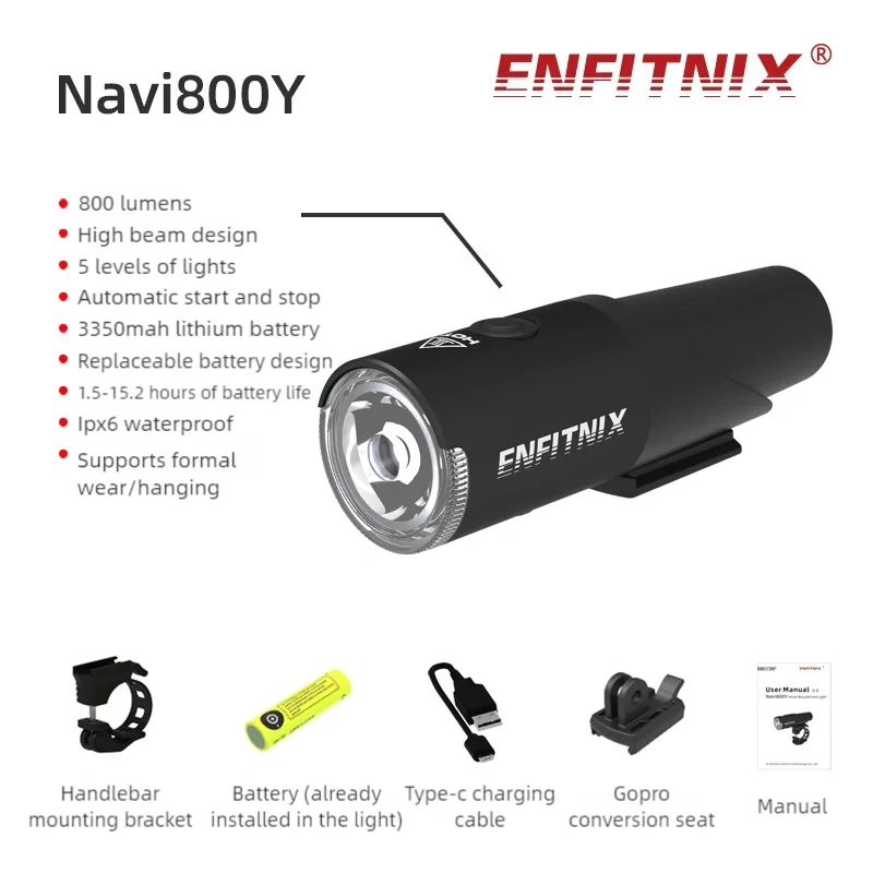 جديد Enfitnix Navi800 USB قابلة لإعادة الشحن، مصبا...