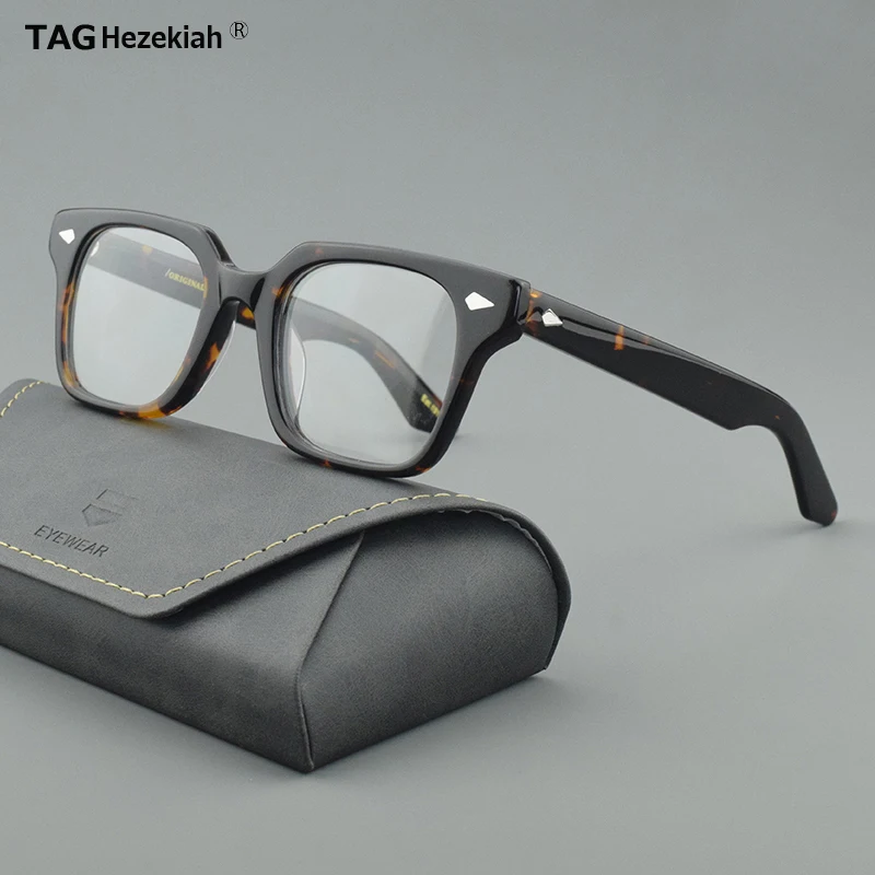 

TAG Hezekiah Retro glasses frame men women GROBR Square Eyeglasses designer optical Myopia reading prescription Acetate Eyeweas