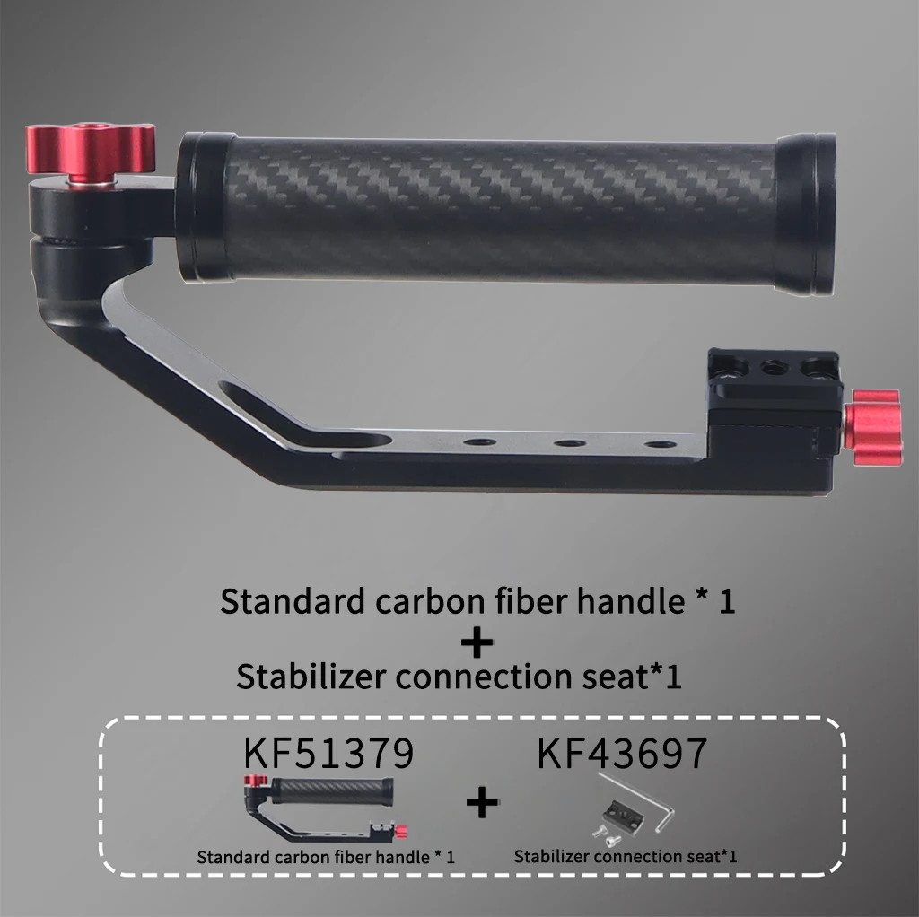 Carbon Fiber Gimbals Seite Griff Sling Grip Rutsche Clamp Gear Lock Halterung für DJI Ronin RS4 RS3 RS2 Pro Mini Stabilisator L Halterung – Detail 10