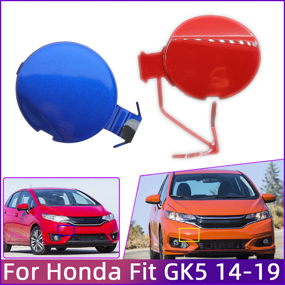 

Front Bumper Towing Hauling Hook Cover Cap For Honda Fit / Jazz GK5 2014 2015 2016 2017 2018 2019 71104-T5H-H00 71104-T5H-H50