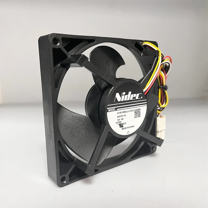 New NIDEC U12E12MS3J3-57Z32 12v 0.076A 4-wire refrigerator cooling fan