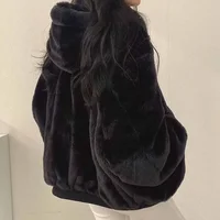 Smvp Winter Thicken Warm Parkas Women Fashion Double Sided Hooded Fleece Coat Ladies Korean Loose Long Sleeve Zip Up Jackets - Image 3
