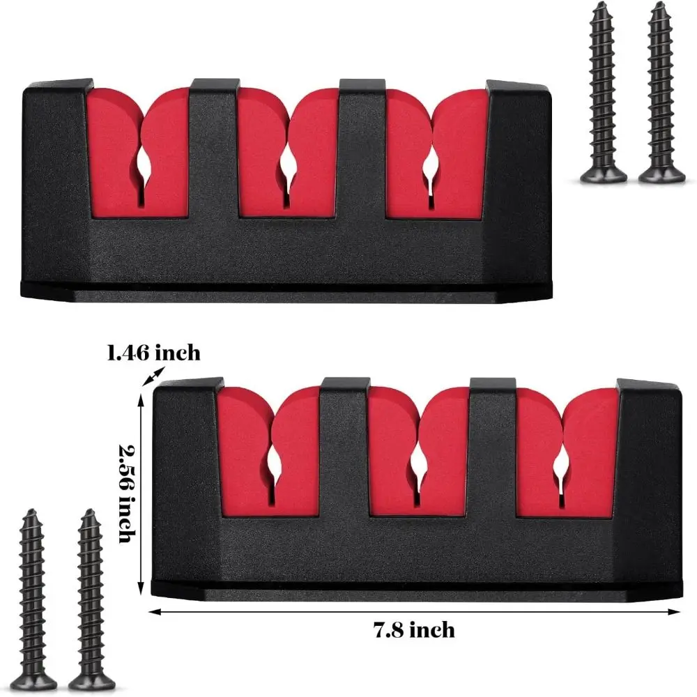 Fishing Rod Holder Wall Mount Fishing Rod Rack Black Horizontal Holder 7.8 Inch Garage Pole Wall Garage Boat