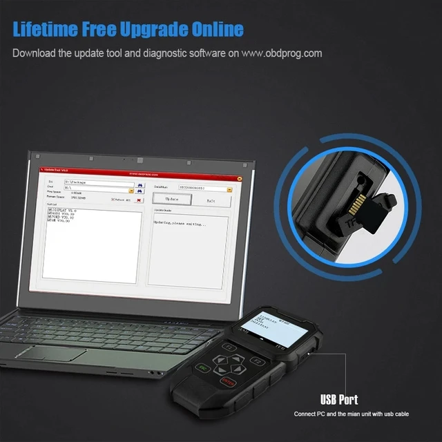 OBDPROG MT401 Cluster Correction Tool OBD2 Scanner Cluster Adjust Diagnose Cluster Reset Diagnostic Tools Cluster Calibration 6