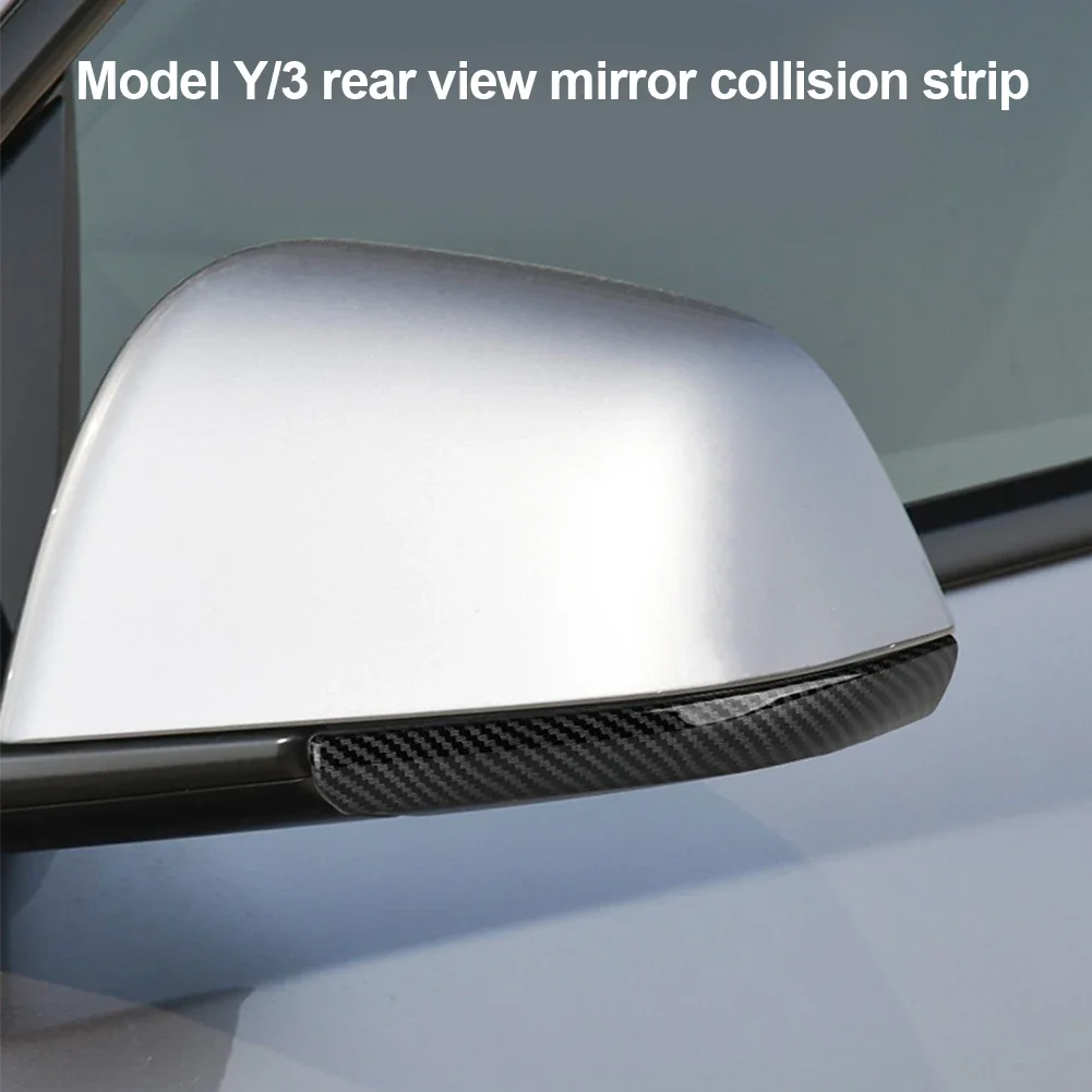 2PCS Car Mirror Protector Vehicle Anti-collision Strip Car Accessories Rearview Mirror Protector for Tesla Model Y Model 3