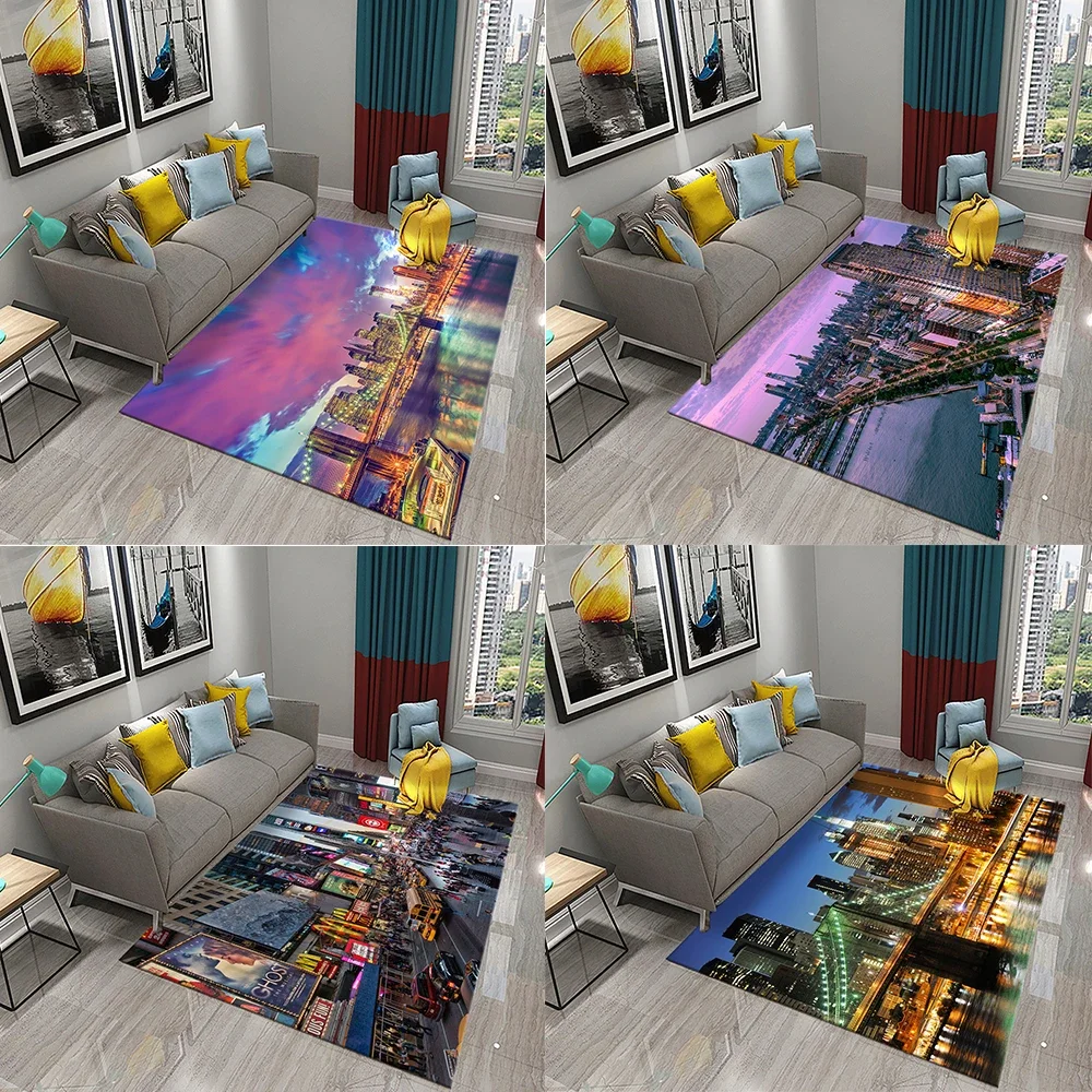 

Домашний декор, вход в ванную, нескользящий напольный коврик, Нью-Йорк, уличный ковер для спальни, гостиной, кухни