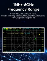 Nanovna F V3 1MHz-6GHz Portable Vector Network Analyzer VNA for MF/HF/VHF/UHF/SHF Antenna,Built-in 4500mAh Battery,4.3in Screen 2