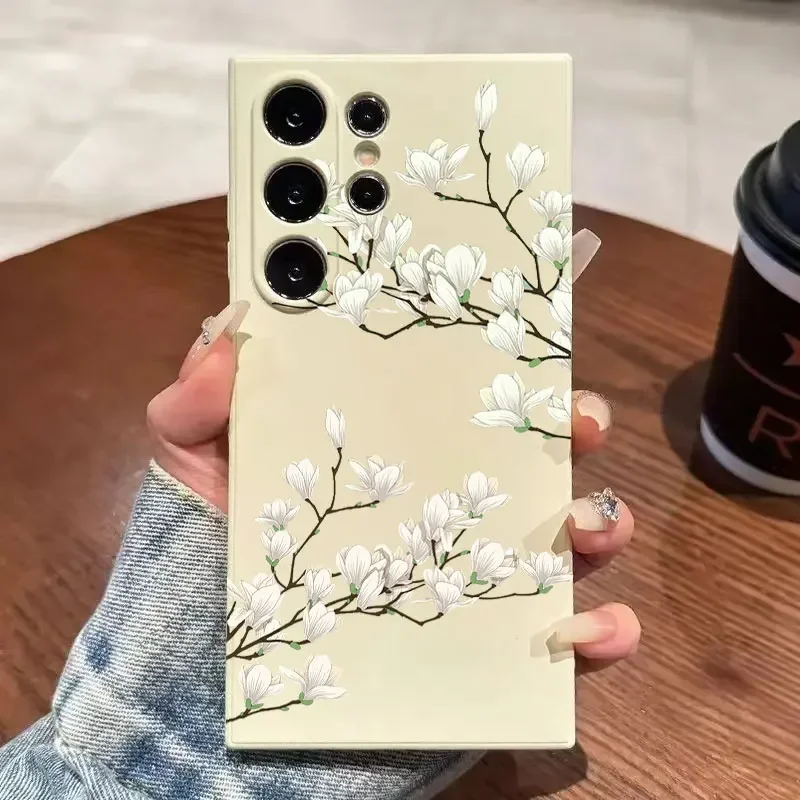 Floral Elegance Silicone Phone Case Cover