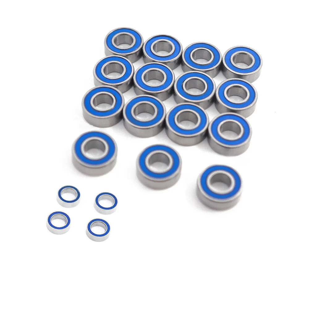 19pcs/set Metal RC Car Bearings Hub Carrier Bearing Kits for 1/10