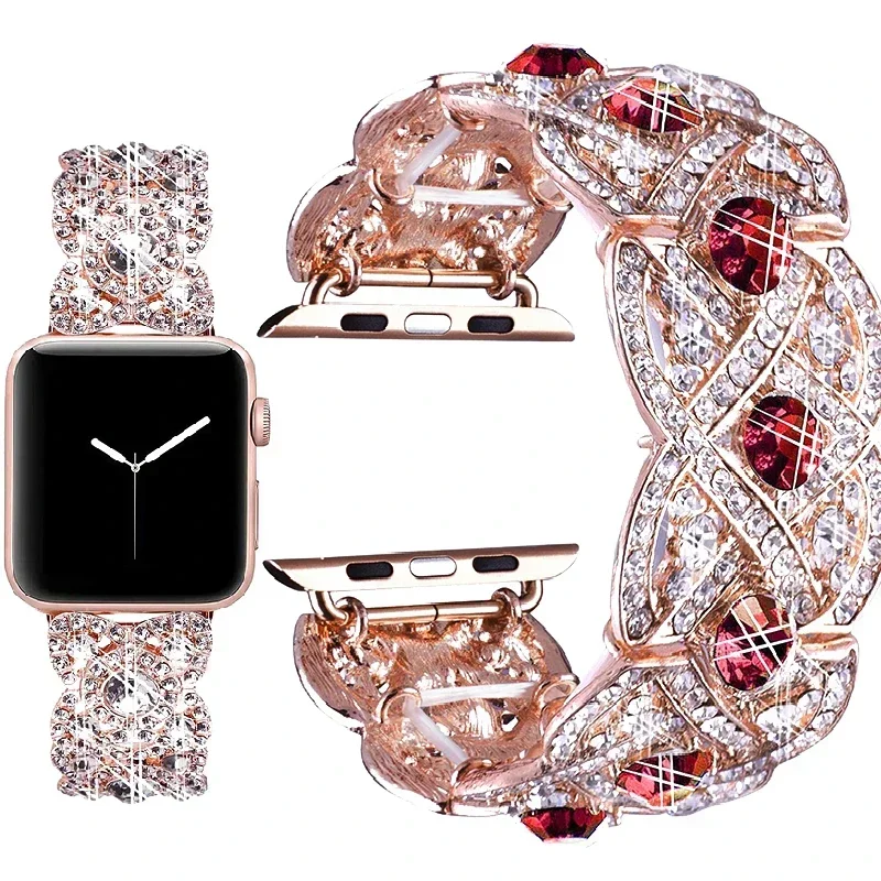Elegant Diamond Bling Metal Wristband