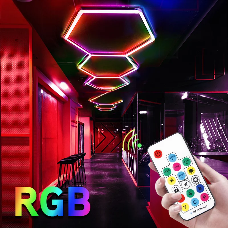 

Шестигранный комплект RGB 8,35 X футов, стандартный Шестигранник, энергосберегающий комплект с дистанционным управлением, подходит для спальни, домашних ТВ-вечеринок и фестивалей