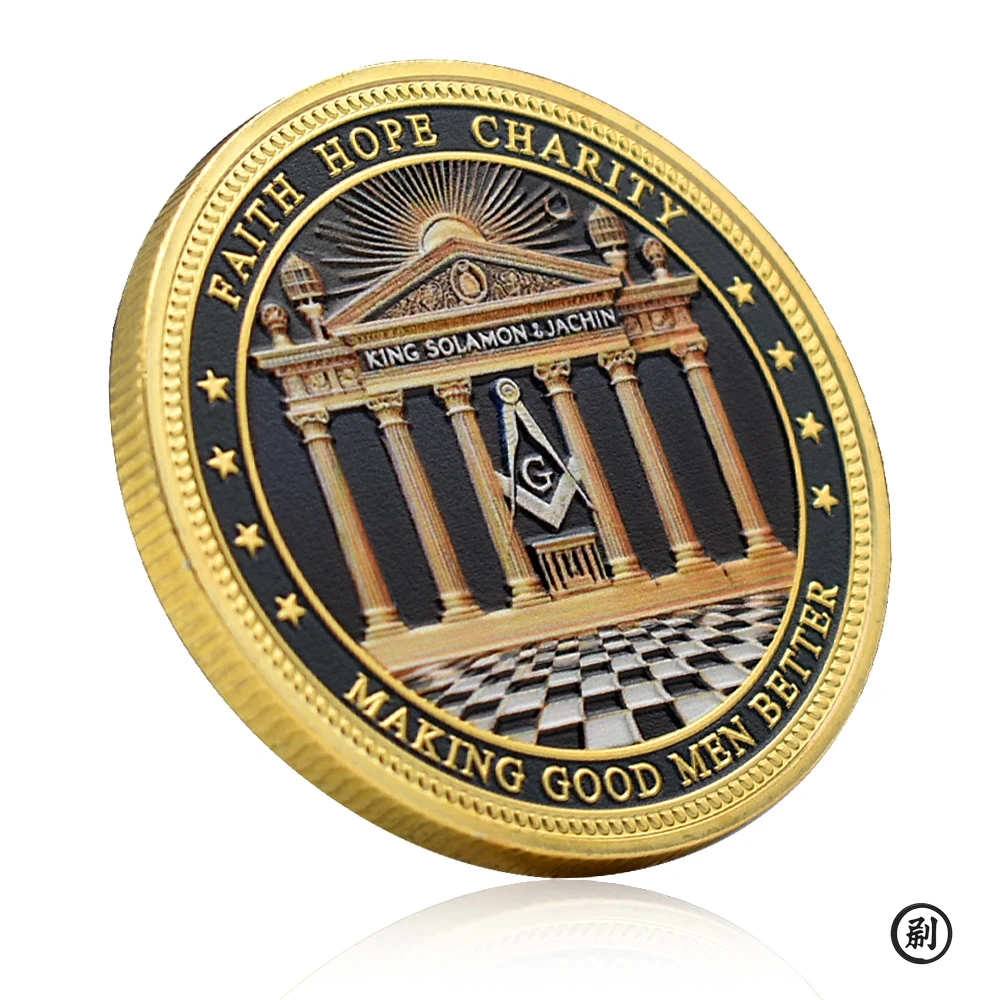 Masonic Freemasonry Silver Coin Collectibles Brotherhood The Eye of God Coin Commemorative Medal Making Good Men Better
