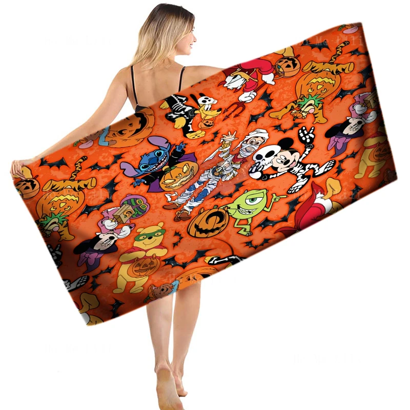 

Halloween Sponge Mouse Bat Happy Bear Pattern Quick Drying Towel It Can Be Used In Places Like Yoga Fitness